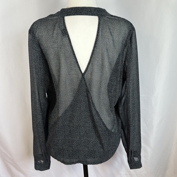 Gentle Fawn Navy Blue Open Back Polkadot Blouse - Picture 4 of 11